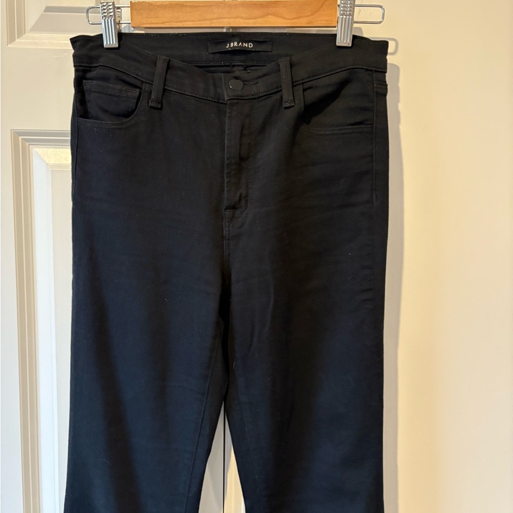 J Brand Maria High Rise Flare Jeans in Jet Black inseam 34 - Picture 6 of 14